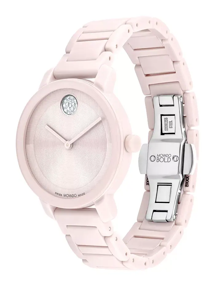 Женские часы Swiss Bold Evolution 2.0 Blush с керамическим браслетом, 34 мм Movado — изображение 2 из 4