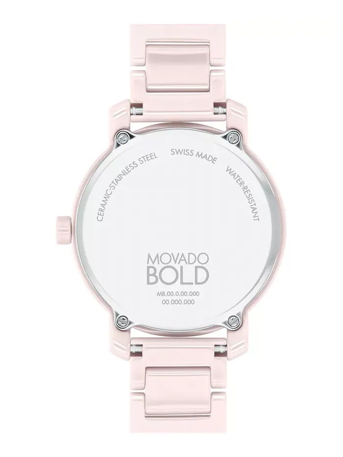 Женские часы Swiss Bold Evolution 2.0 Blush с керамическим браслетом, 34 мм Movado — изображение 3 из 4
