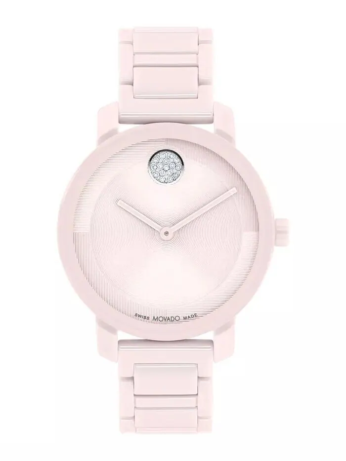 Женские часы Swiss Bold Evolution 2.0 Blush с керамическим браслетом, 34 мм Movado — розовый