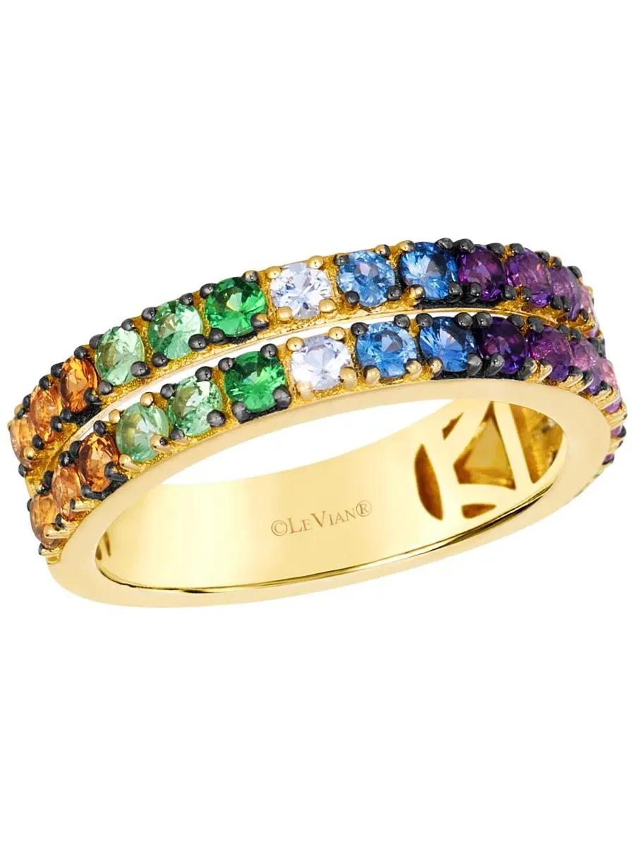 Кольцо с мультигеммами в 14-каратном золоте Honey Gold Le Vian