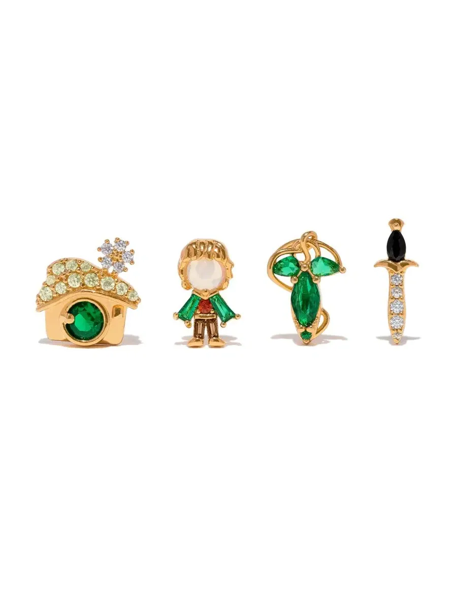 Серьги-пусеты Frodo Earring Set Girls Crew — изображение 1 из 3, оттенок золото