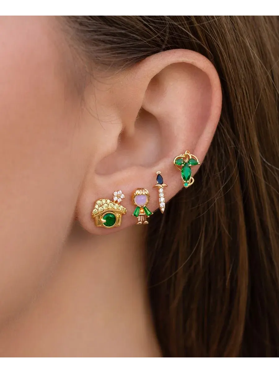 Серьги-пусеты Frodo Earring Set Girls Crew — изображение 3 из 3, оттенок золото