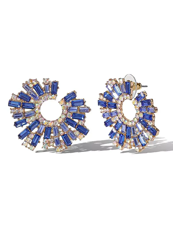 Серьги с голубыми кристаллами «Королевское сияние» Jessica Simpson — изображение 4 из 4, оттенок синий