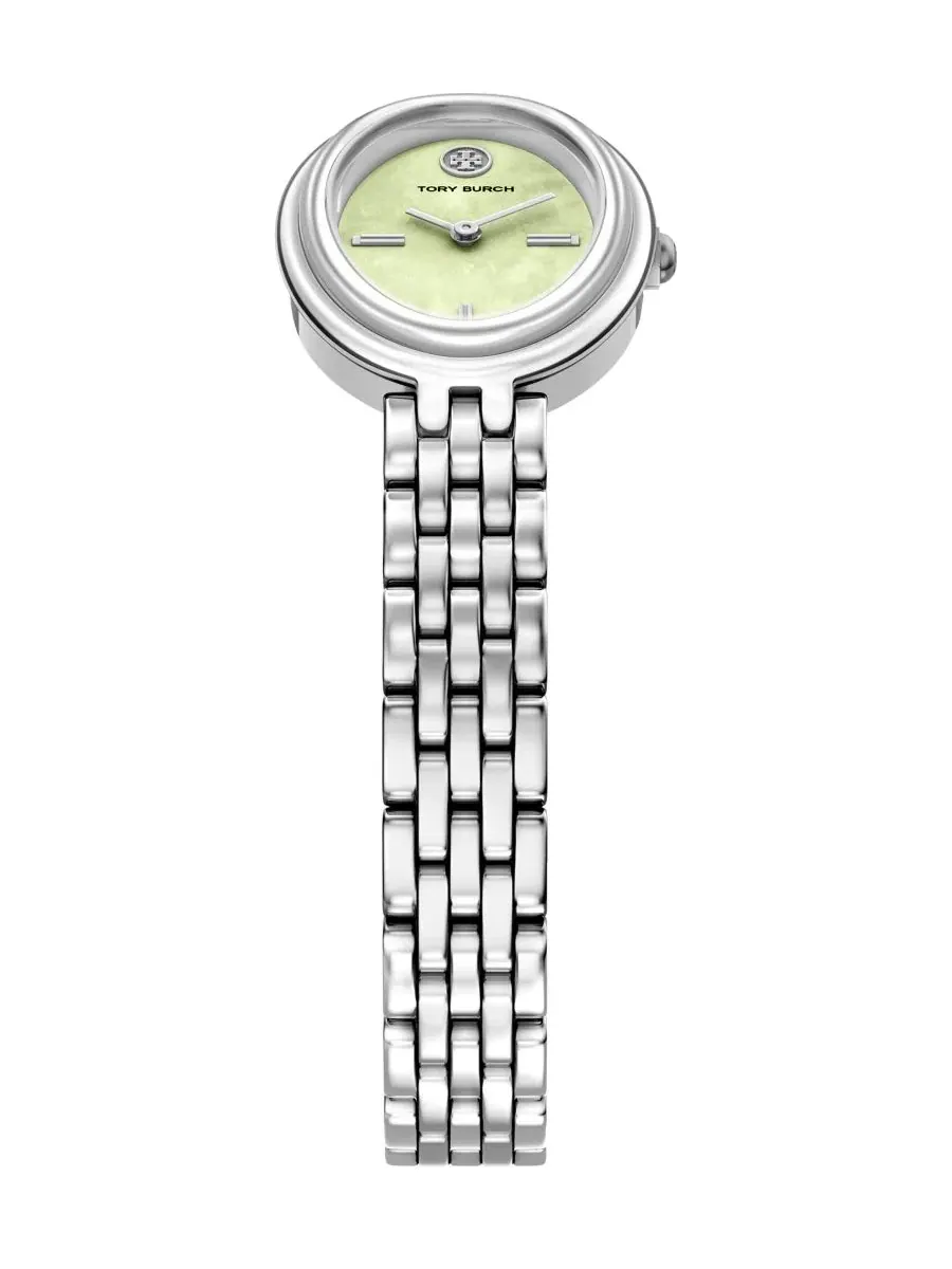 Женские часы The Oval Quartz Two-Hand Silver Stainless Steel Tory Burch — изображение 5 из 7, оттенок серебряный