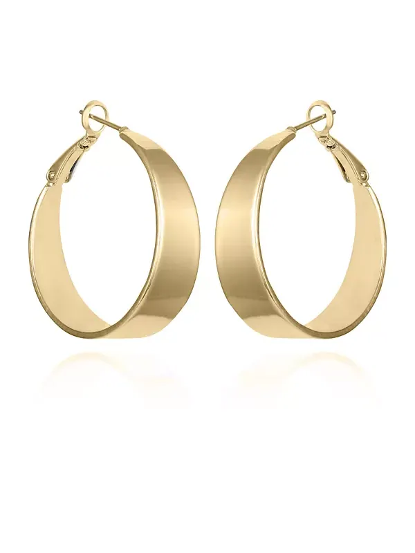 Толстые серьги-кольца золотистого оттенка Vince Camuto