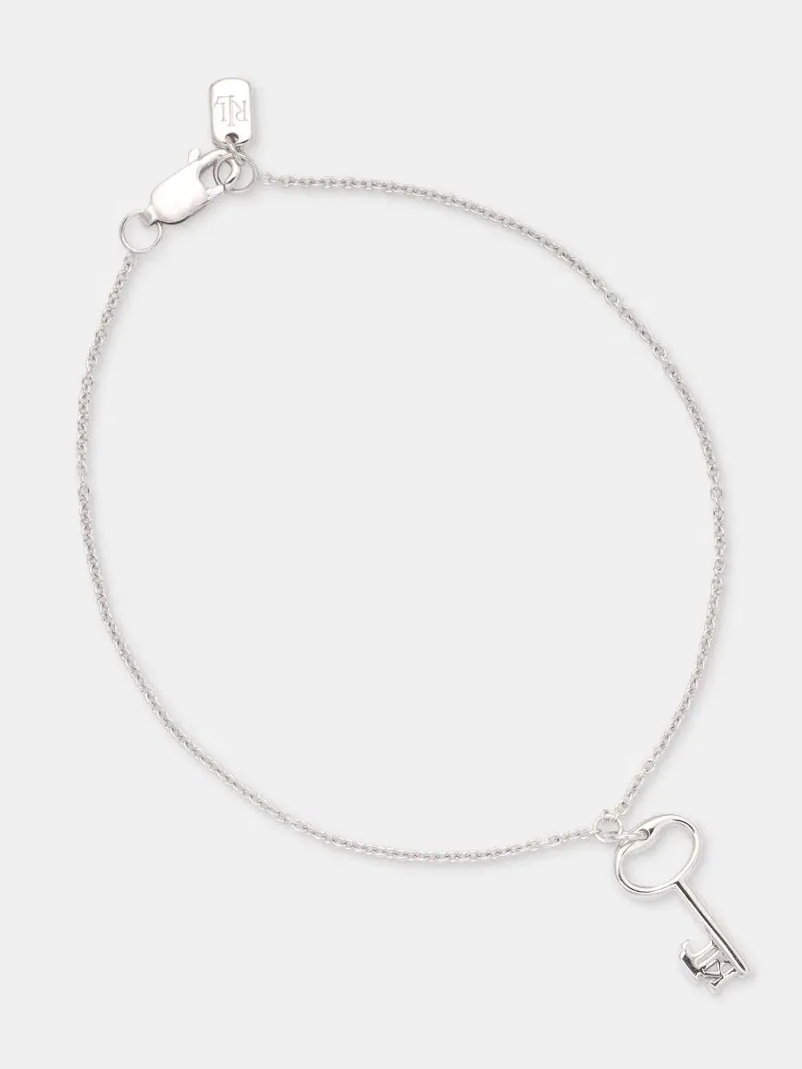 Браслет с ключом Logo Key Flex Lauren Ralph Lauren — изображение 1 из 3, оттенок серебряный