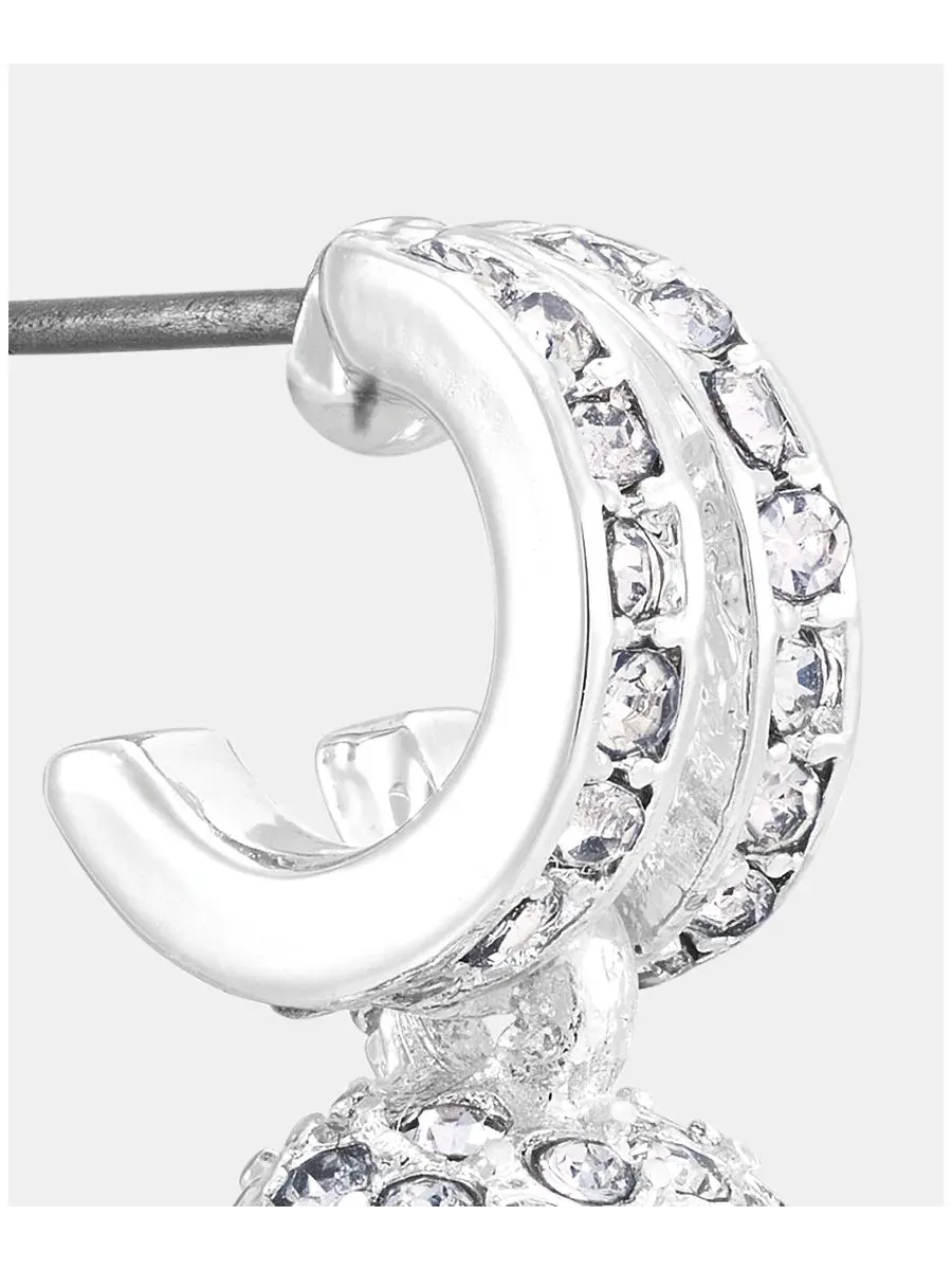 Серьги-подвески с жемчугом и стразами Anne Klein — изображение 4 из 4, оттенок белый