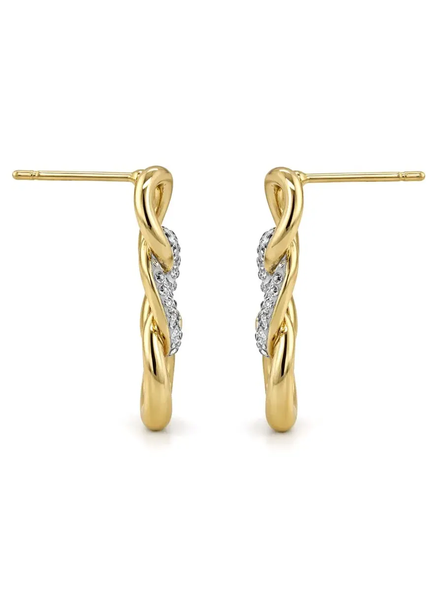 Серьги-подвески Crystal Link Drop Post Earrings And Now This — изображение 2 из 5, оттенок золото