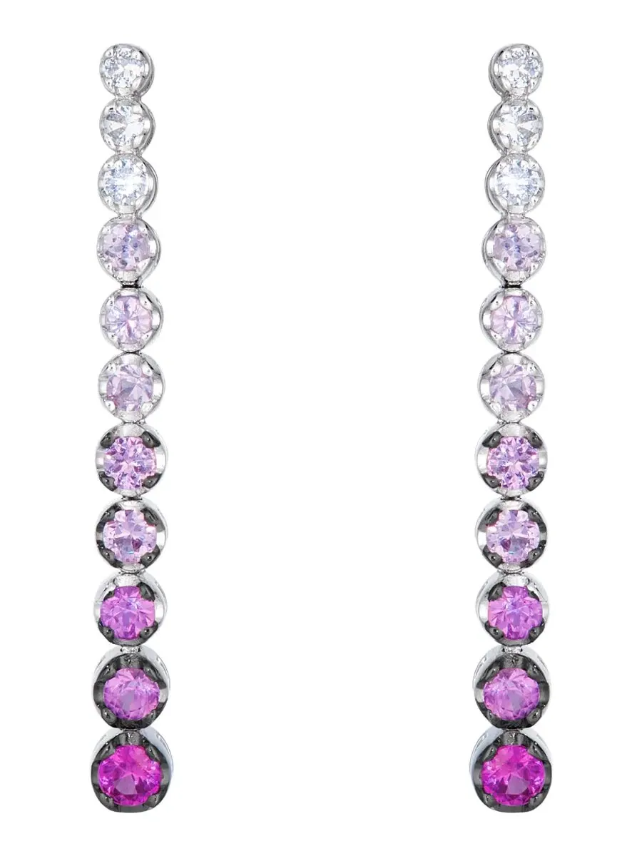 Серьги с розовым и белым сапфиром Strawberry Ombré Le Vian