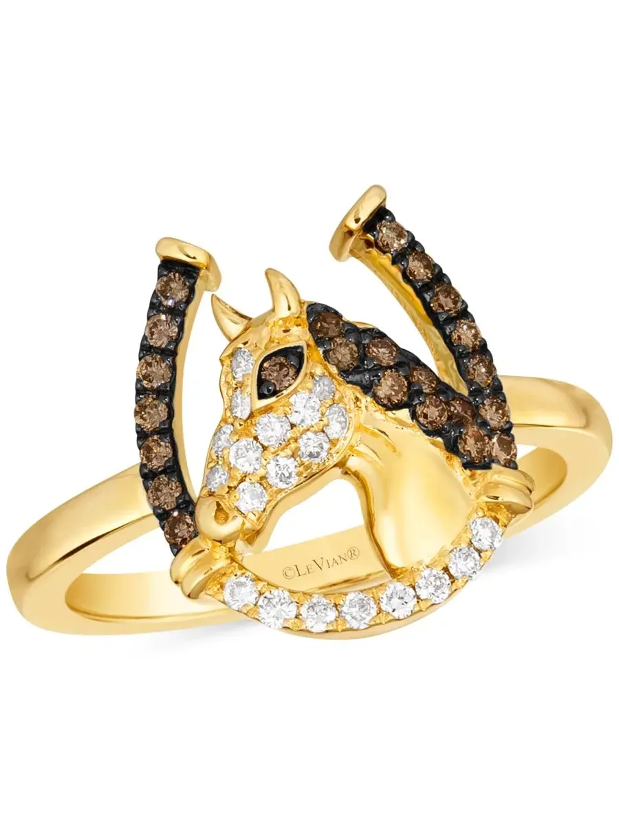 Кольцо с подковой и бриллиантами 1/3 ct. t.w. в 14k золоте Le Vian