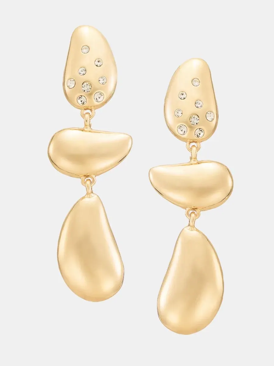 Серьги-капли Pavé Tear-Shape Triple Drop I.N.C. International Concepts — изображение 1 из 3, оттенок золото