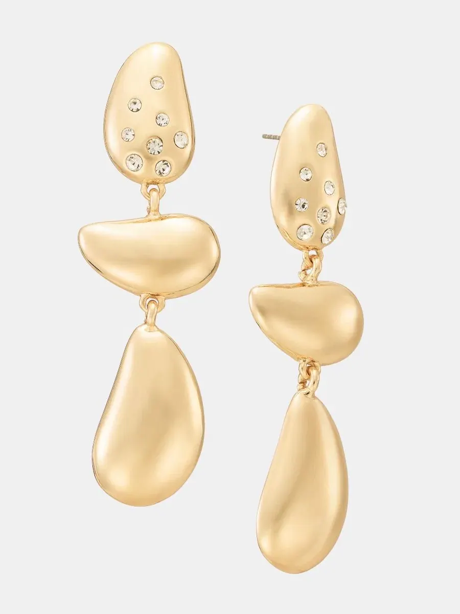 Серьги-капли Pavé Tear-Shape Triple Drop I.N.C. International Concepts — изображение 3 из 3, оттенок золото