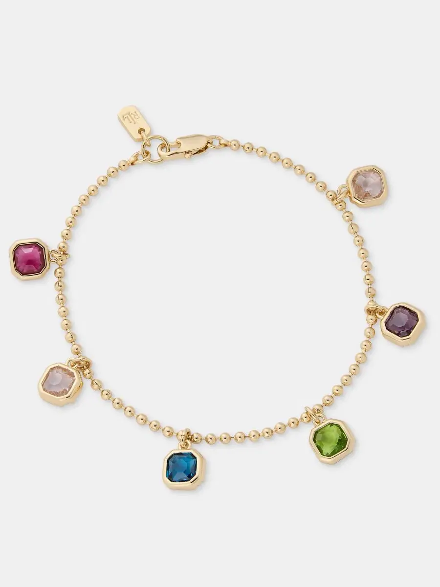 Браслет Shaky Stone Station Flex с цветными камнями Lauren Ralph Lauren — изображение 1 из 4, оттенок мульти
