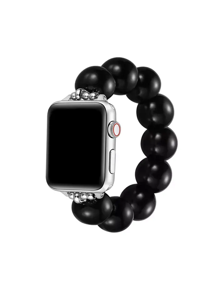 Фиолетовый браслет с искусственным жемчугом для Apple Watch 44,45,46,49mm Posh Tech — изображение 1 из 4, оттенок белый