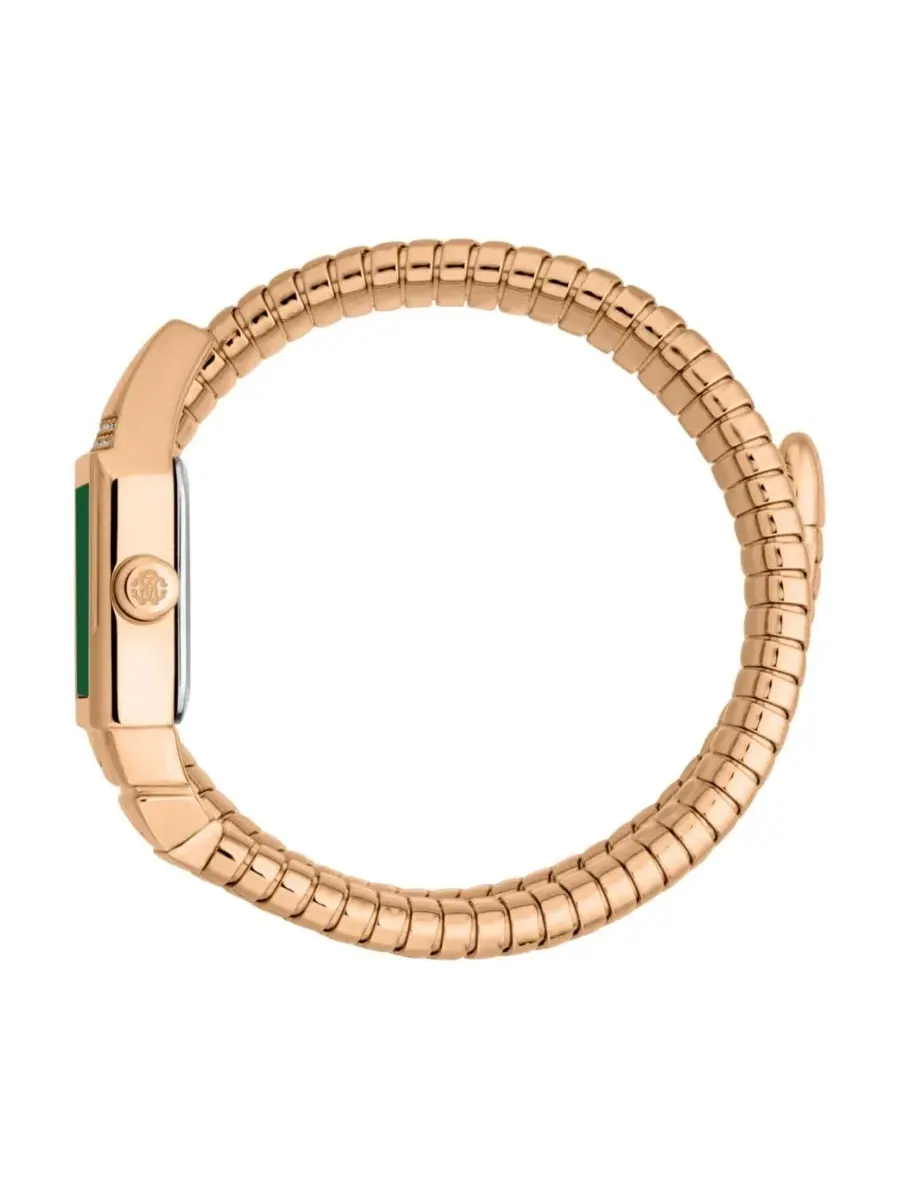 Женские часы Snake Core Quartz IP Stainless Steel Bracelet Watch Roberto Cavalli — изображение 3 из 3, оттенок розовый