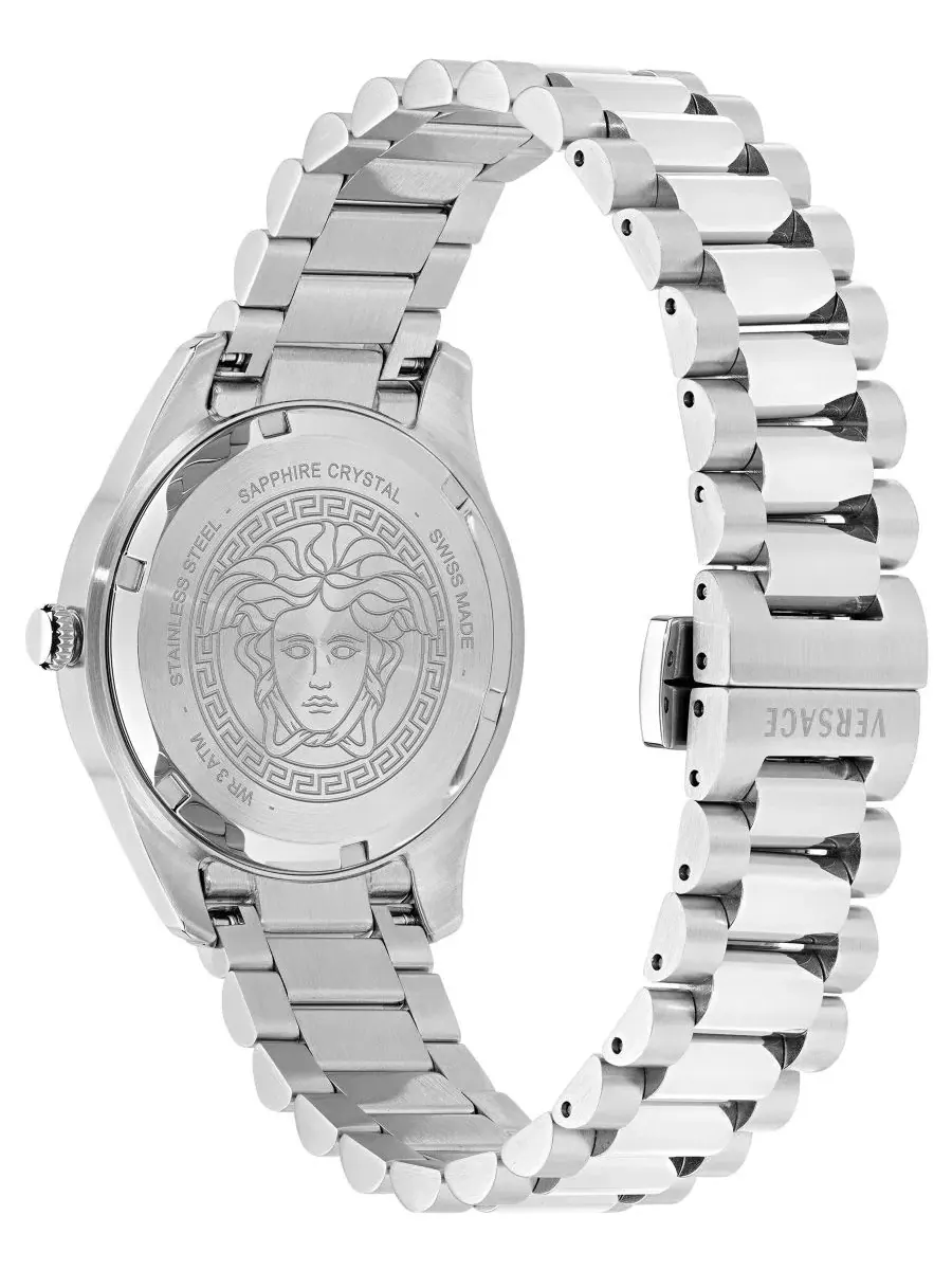 Женские часы Apodis Two-Tone Stainless Steel Bracelet Watch 34mm Versace — изображение 3 из 3, оттенок серебряный