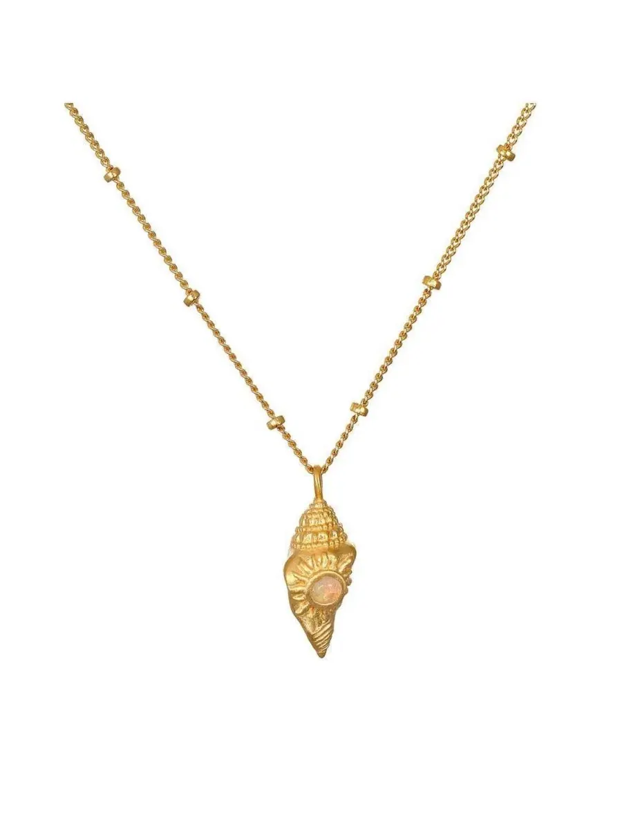 Кулон-раковина с опалом Resilient Spirit Conch Shell Necklace Satya Jewelry — изображение 1 из 3, оттенок золото