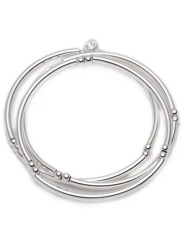Эластичные серебряные браслеты, 3 комплекта Nine West
