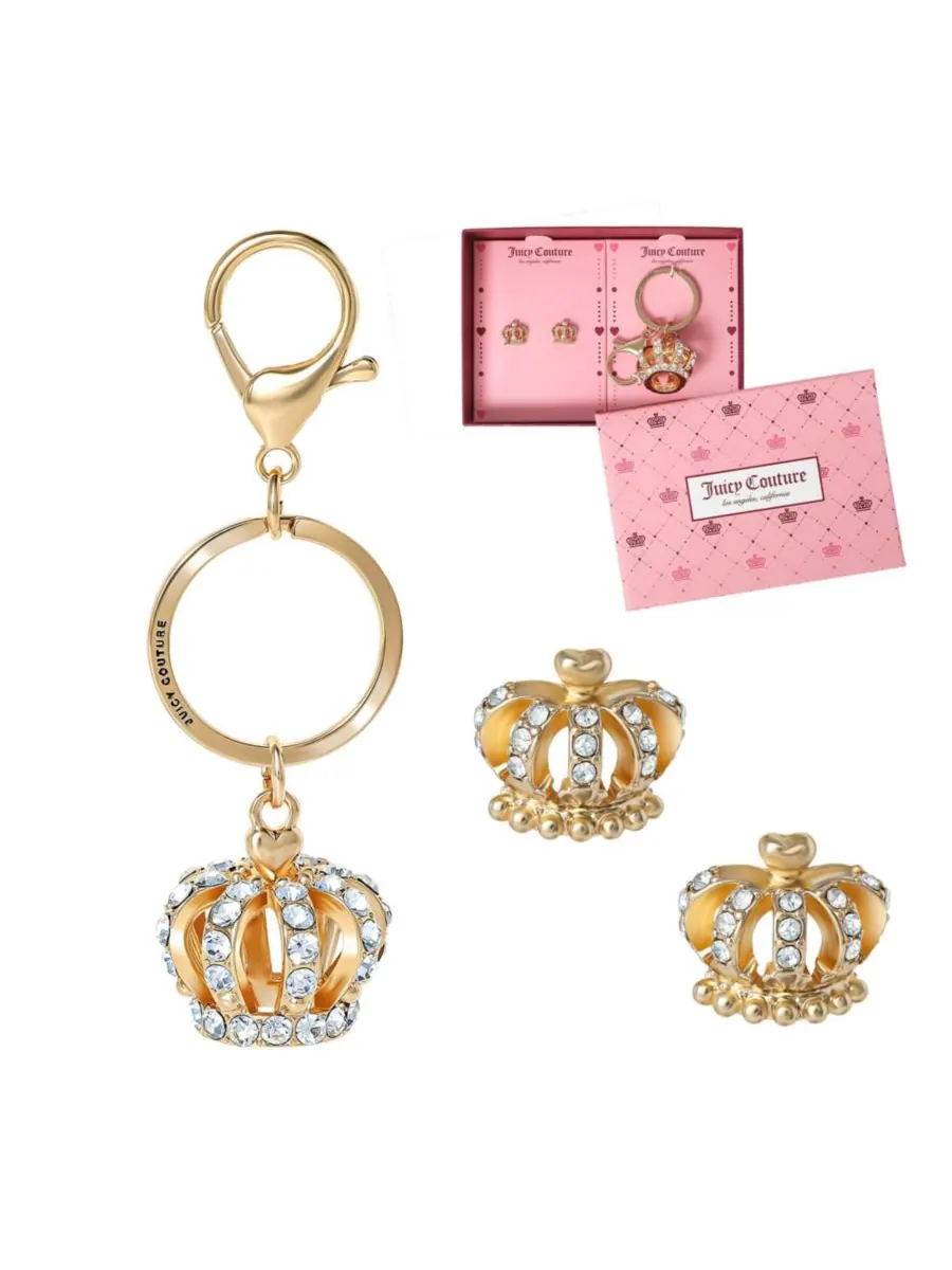 Набор аксессуаров Juicy Couture: Брелок и серьги Корона