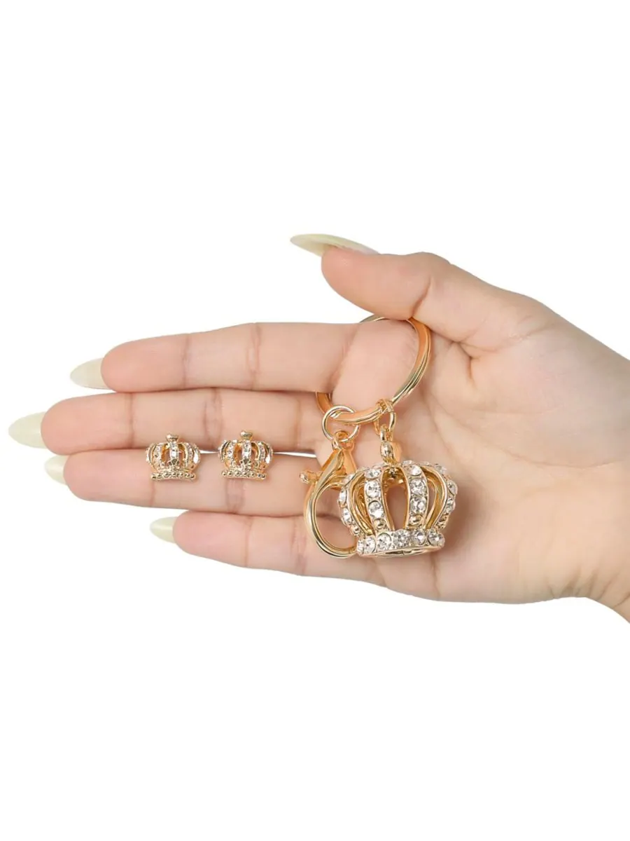 Набор аксессуаров Juicy Couture: Брелок и серьги Корона — изображение 8 из 9, оттенок золотистый