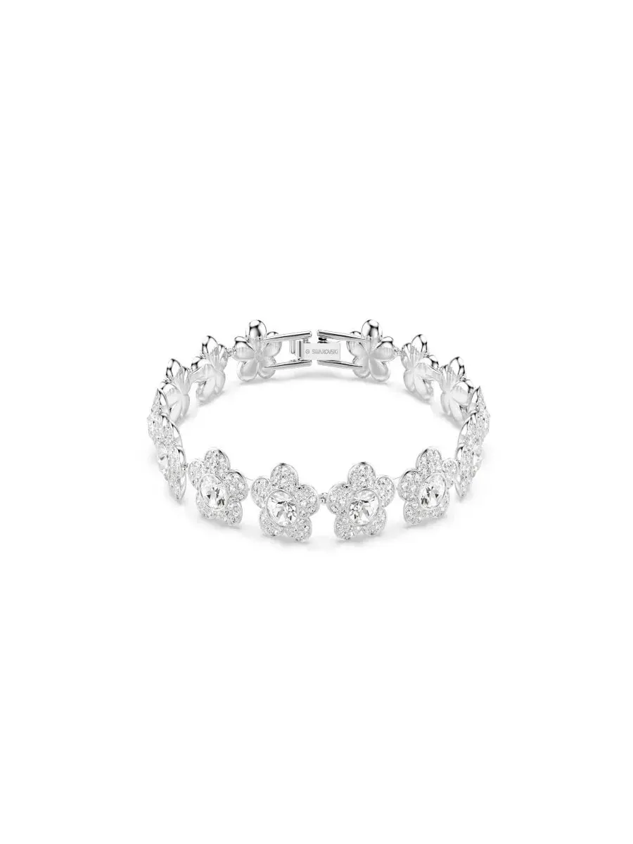 Браслет с родиевым покрытием в виде цветка от Арианы Гранде Swarovski — изображение 1 из 7, оттенок серебряный