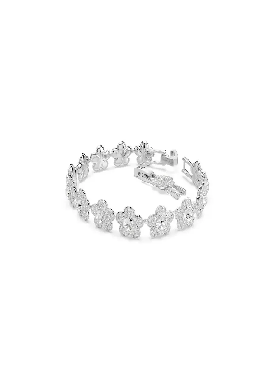 Браслет с родиевым покрытием в виде цветка от Арианы Гранде Swarovski — изображение 3 из 7, оттенок серебряный