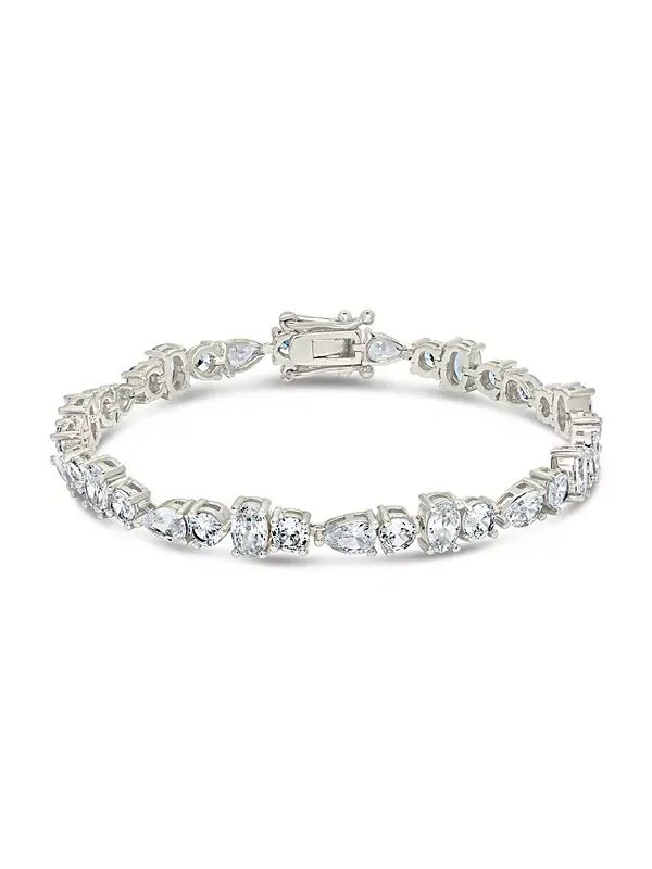 Теннисный браслет Билли с кубическим цирконием Sterling Forever — изображение 1 из 3, оттенок серебряный
