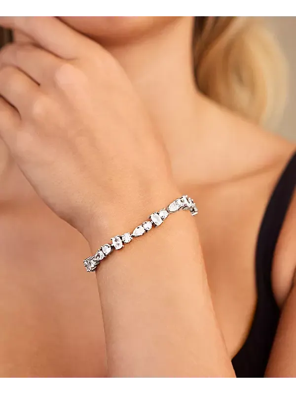 Теннисный браслет Билли с кубическим цирконием Sterling Forever — изображение 3 из 3, оттенок серебряный