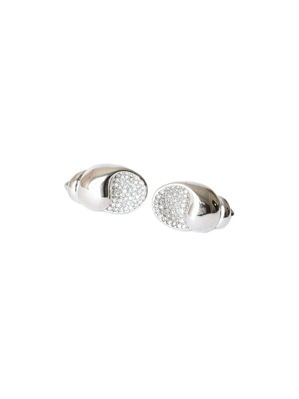 Серьги-пусеты Lexi Crystal Seashell Classicharms — серебристый