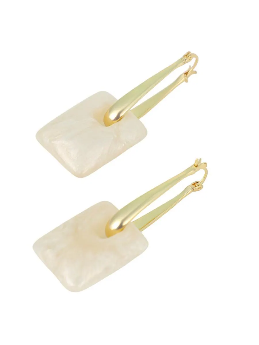 Женские серьги-кольца The Puffer-Glaze Hoop Earrings - California Gold SOHI — изображение 1 из 5, оттенок золото