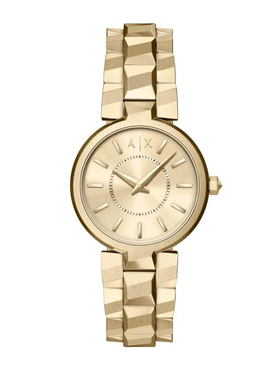 Женские часы Armani Exchange Audora с двумя стрелками, золотистым корпусом, из нержавеющей стали — изображение 1 из 7