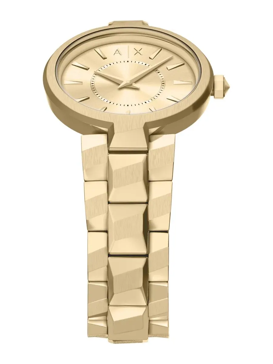 Женские часы Armani Exchange Audora с двумя стрелками, золотистым корпусом, из нержавеющей стали — изображение 5 из 7