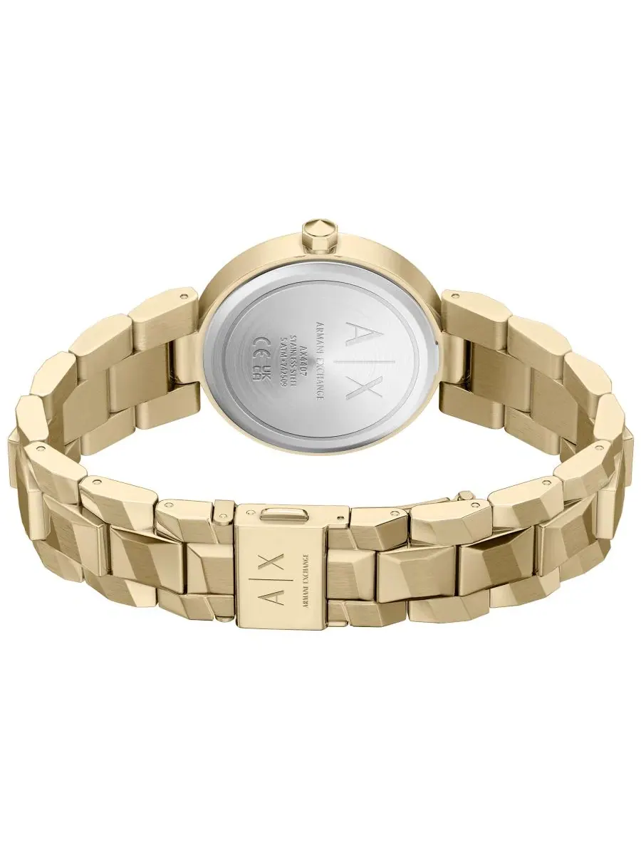 Женские часы Armani Exchange Audora с двумя стрелками, золотистым корпусом, из нержавеющей стали — изображение 6 из 7