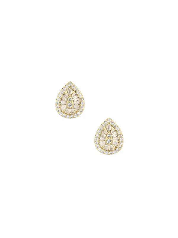 Серьги-Гвоздики Sparklette, покрытые 18-каратным золотом Ettika — изображение 1 из 3