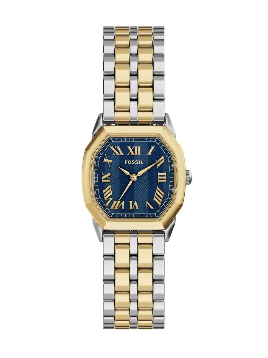 Женские часы Harlow Three-Hand Two-Tone Stainless Steel Watch Fossil — изображение 1 из 7, оттенок мульти