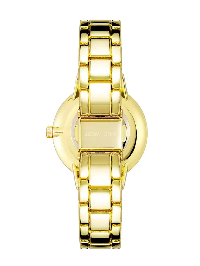 Женские часы Quartz с браслетом из золотистого сплава, 36 мм Nine West — изображение 2 из 2