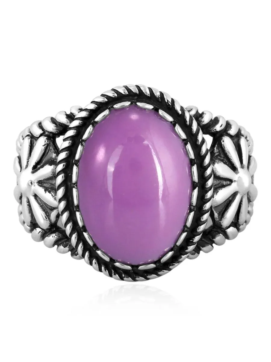 Кольцо из стерлингового серебра с фосфосидеритовой конхой в форме цветка, размер 7 American West — изображение 1 из 3