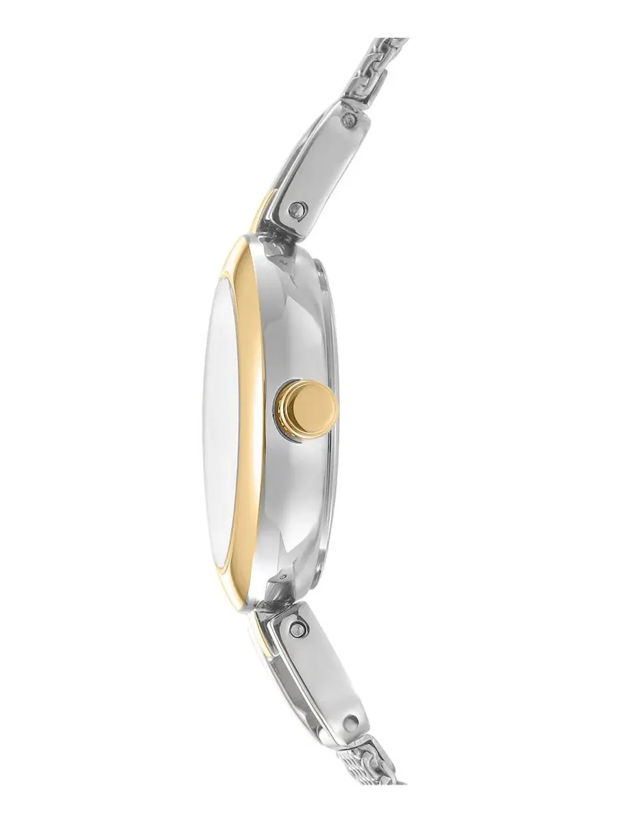 Женские часы DKNY Milanese Quartz Two-Tone Stainless Steel Bracelet Watch 26mm — изображение 3 из 4, оттенок темный зеленый