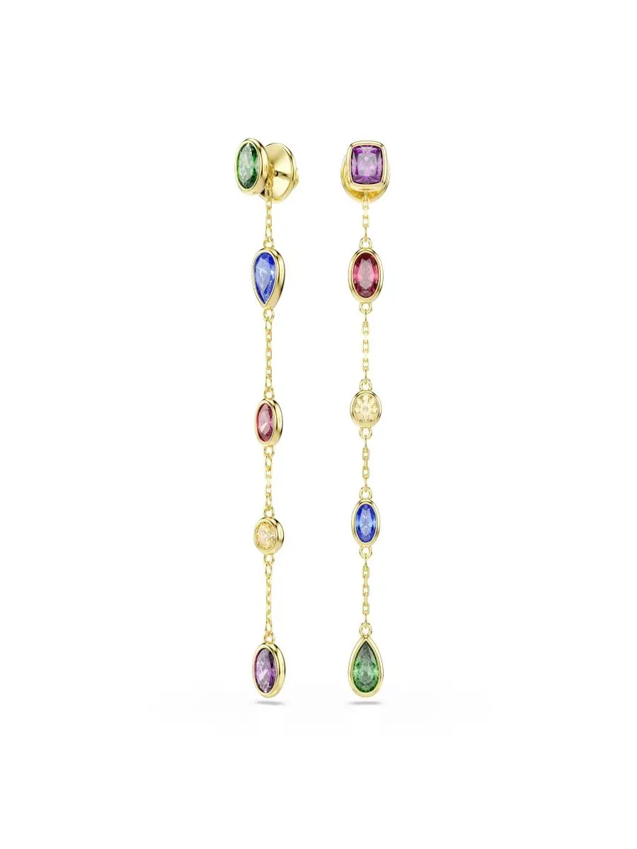 Серьги-подвески с кристаллами Swarovski — изображение 2 из 7, оттенок мульти