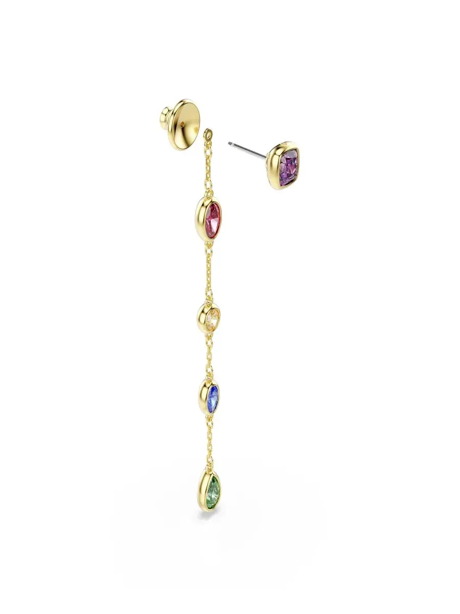 Серьги-подвески с кристаллами Swarovski — изображение 3 из 7, оттенок мульти
