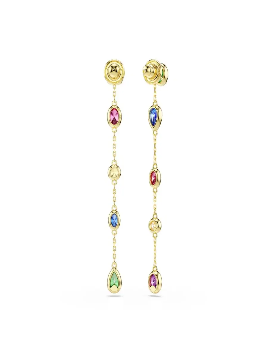 Серьги-подвески с кристаллами Swarovski — изображение 4 из 7, оттенок мульти