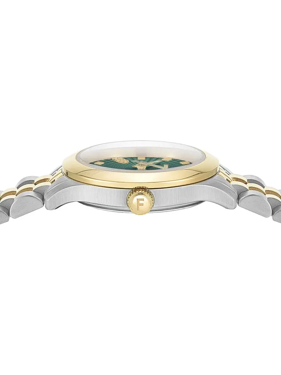 Женские часы Duo Mini Two-Tone Stainless Steel Bracelet Watch 25mm Ferragamo — изображение 2 из 5, оттенок мульти