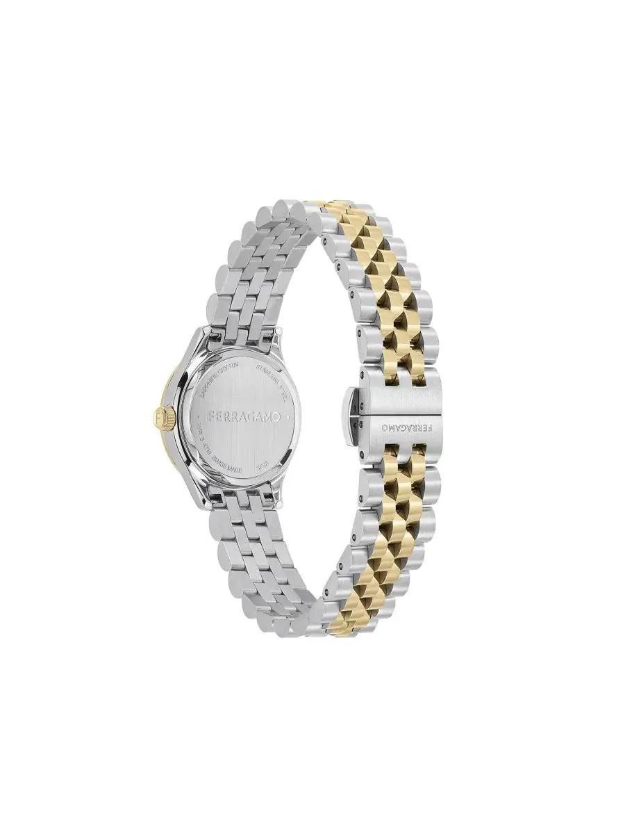 Женские часы Duo Mini Two-Tone Stainless Steel Bracelet Watch 25mm Ferragamo — изображение 3 из 5, оттенок мульти