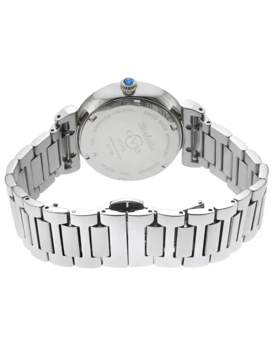 Женские часы Berletta Swiss Quartz Diamond Silver Stainless Steel GV2 by Gevril — изображение 2 из 3, оттенок серебряный