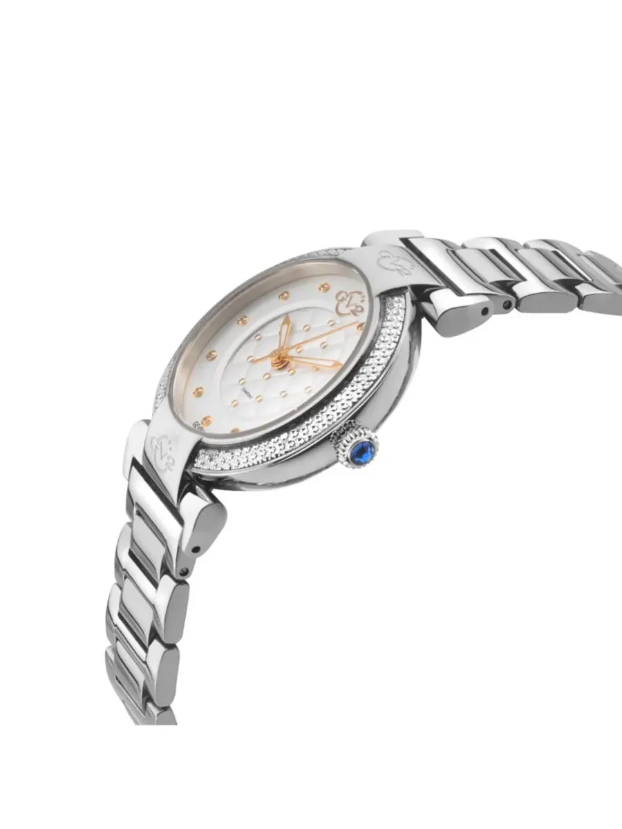Женские часы Berletta Swiss Quartz Diamond Silver Stainless Steel GV2 by Gevril — изображение 3 из 3, оттенок серебряный
