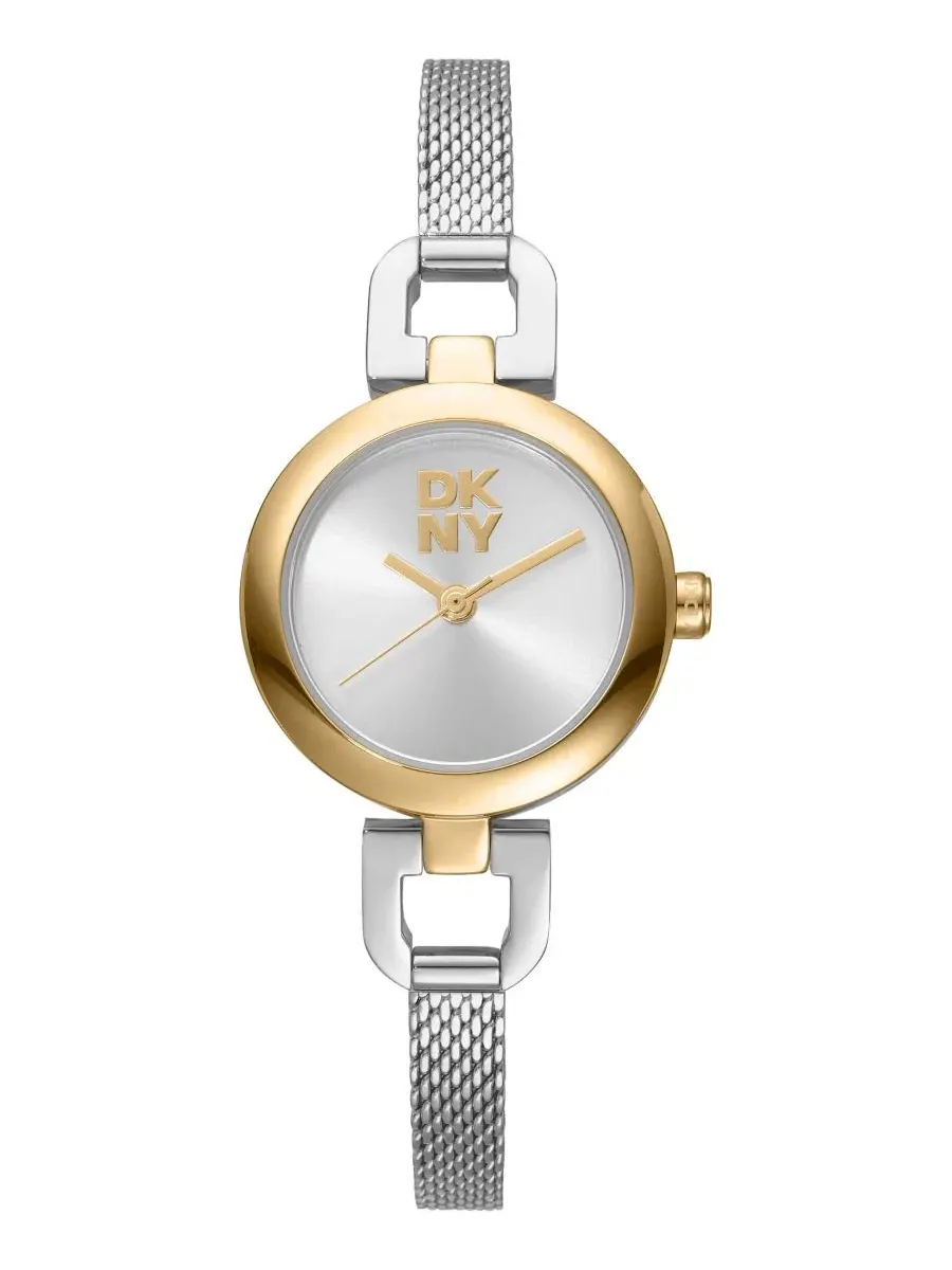 Женские часы Milanese Quartz Two-Tone Stainless Steel Bracelet Watch DKNY