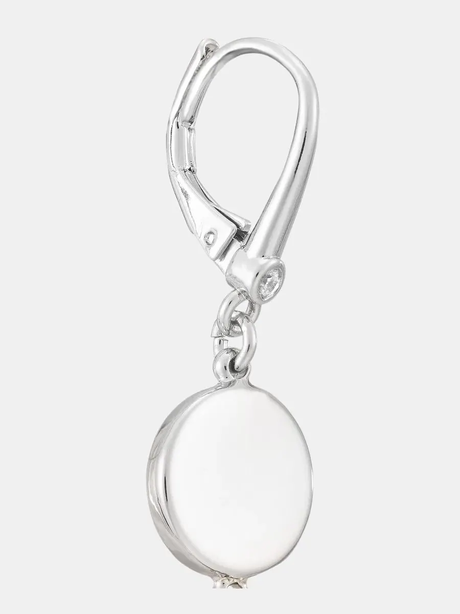 Серьги-подвески двойные с дисками и кольцами, модель Disc & Ring Double Drop DKNY — изображение 4 из 4, оттенок телесный