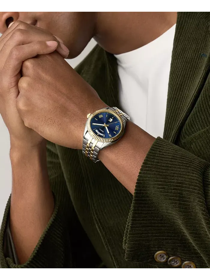 Мужские часы Campbell Three-Hand Day-Date в двухцветном исполнении из нержавеющей стали, 42 мм — изображение 8 из 8