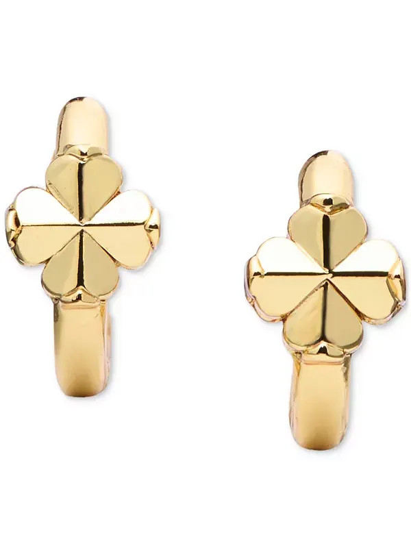 Серьги-Хаги в форме цветка-пика Kate Spade New York — изображение 1 из 3, оттенок золото