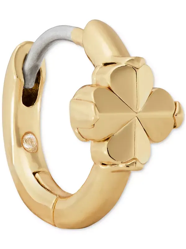 Серьги-Хаги в форме цветка-пика Kate Spade New York — изображение 2 из 3, оттенок золото